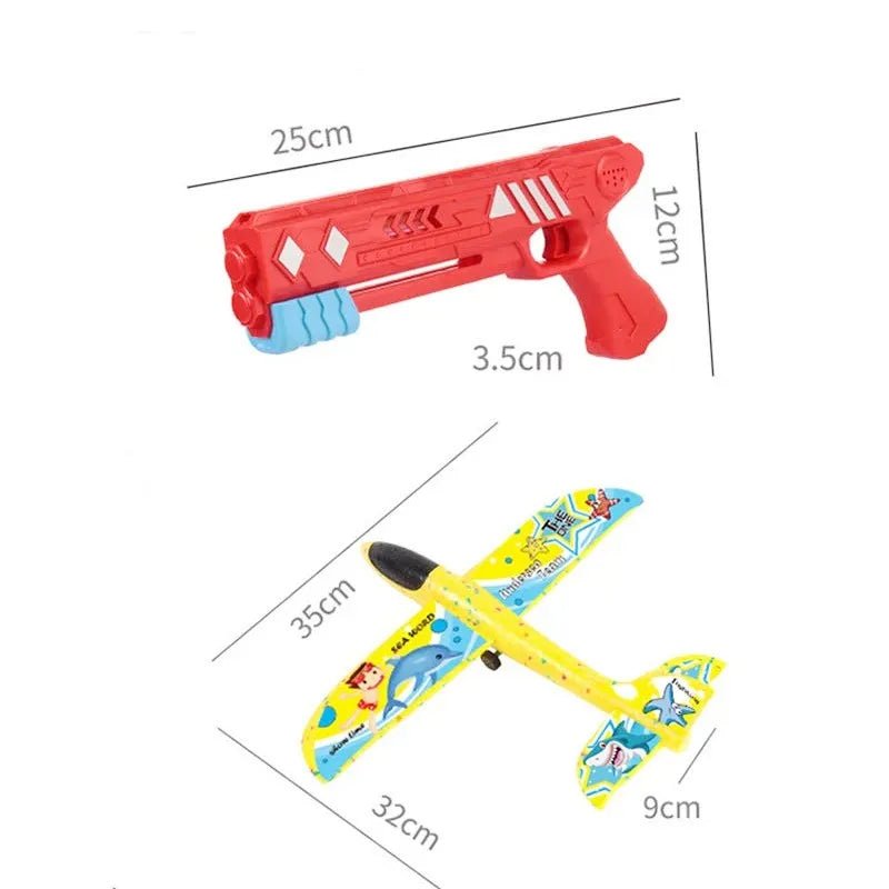 Eject & Fly: One-Click Foam Airplane Toy with Large Throwing Plane - Perfect Gift for Adventurous Kids!" - The Little Big Store