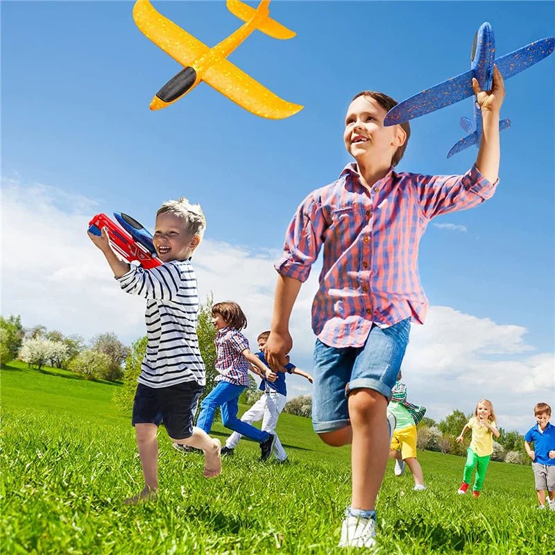 Eject & Fly: One-Click Foam Airplane Toy with Large Throwing Plane - Perfect Gift for Adventurous Kids!" - The Little Big Store