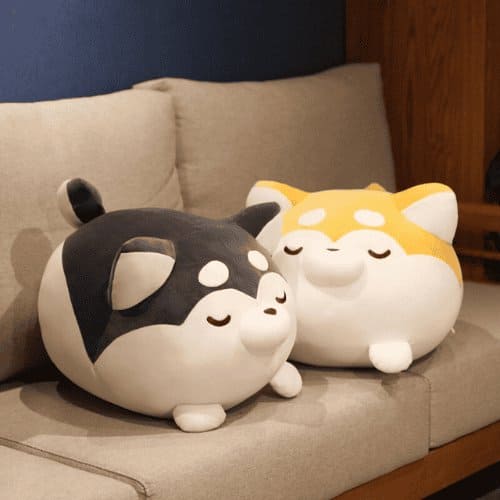 Embrace Sweet Dreams with Our Cute Sleepy Shiba Inu Doll! - The Little Big Store