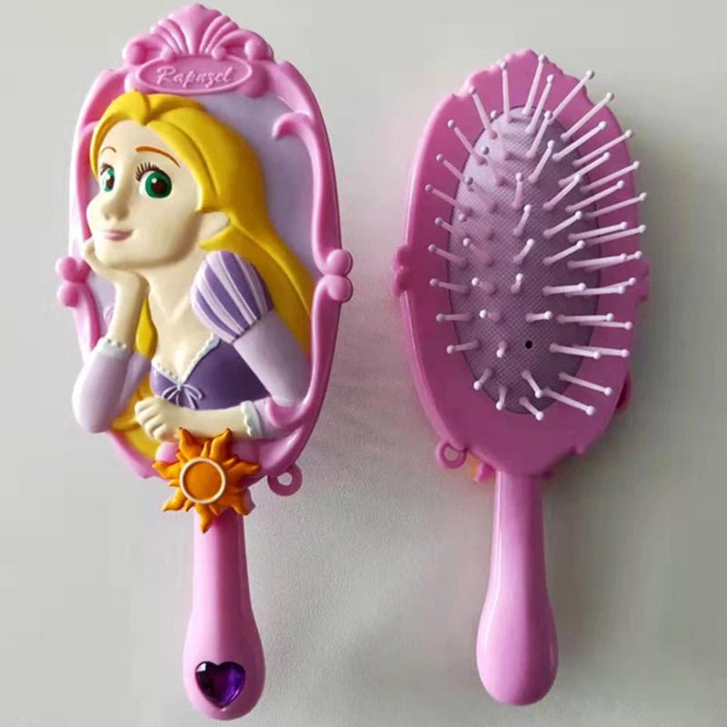 Enchanting Princess Combs: Disney Ariel & Rapunzel Cartoon Anime Figures Air Cushion Massage Comb - The Little Big Store