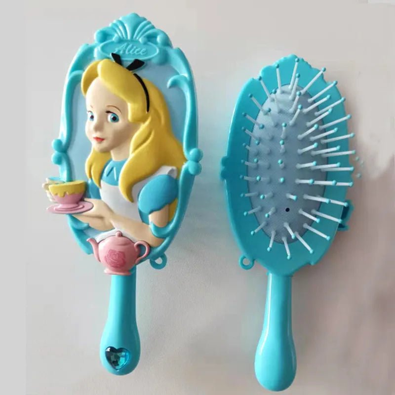 Enchanting Princess Combs: Disney Ariel & Rapunzel Cartoon Anime Figures Air Cushion Massage Comb - The Little Big Store