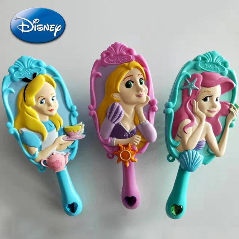 Enchanting Princess Combs: Disney Ariel & Rapunzel Cartoon Anime Figures Air Cushion Massage Comb - The Little Big Store