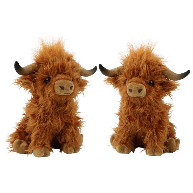 Experience Cozy Countryside Comfort: Simulation Highland Cow Plush Toy - The Little Big Store