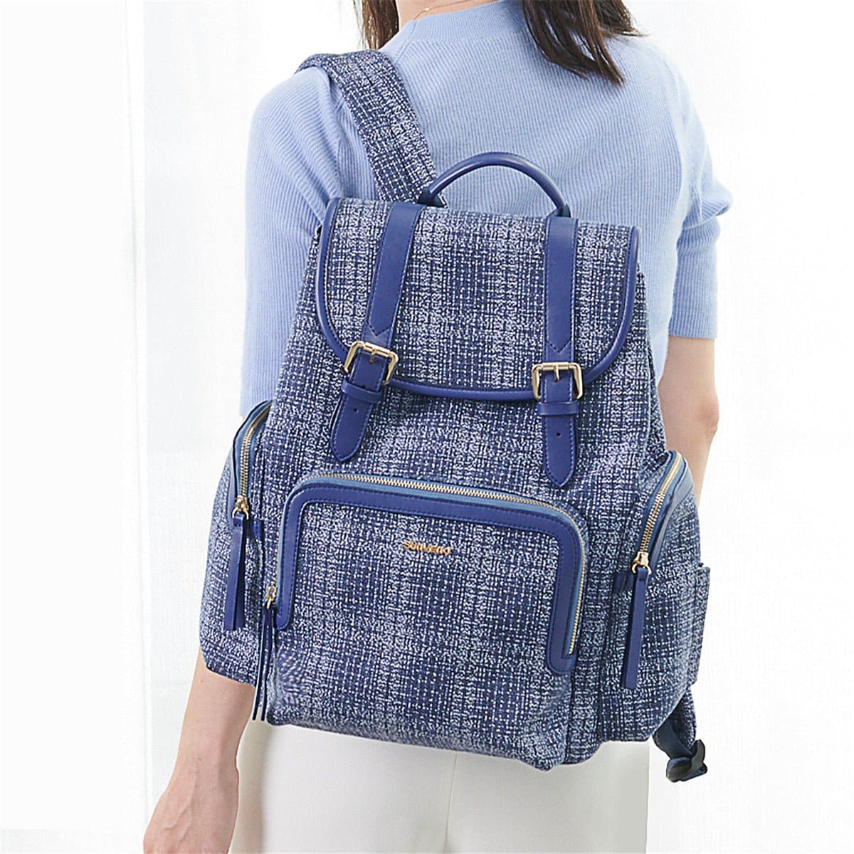 Fashion Tweed Baby Diaper Bag Backpack - The Little Big Store