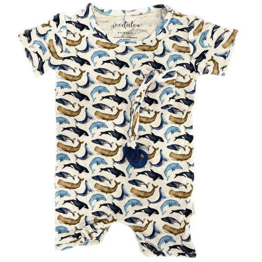 Fintastic - Doodalou Bamboo Baby Romper Short Sleeve with Shorts - 18 - The Little Big Store