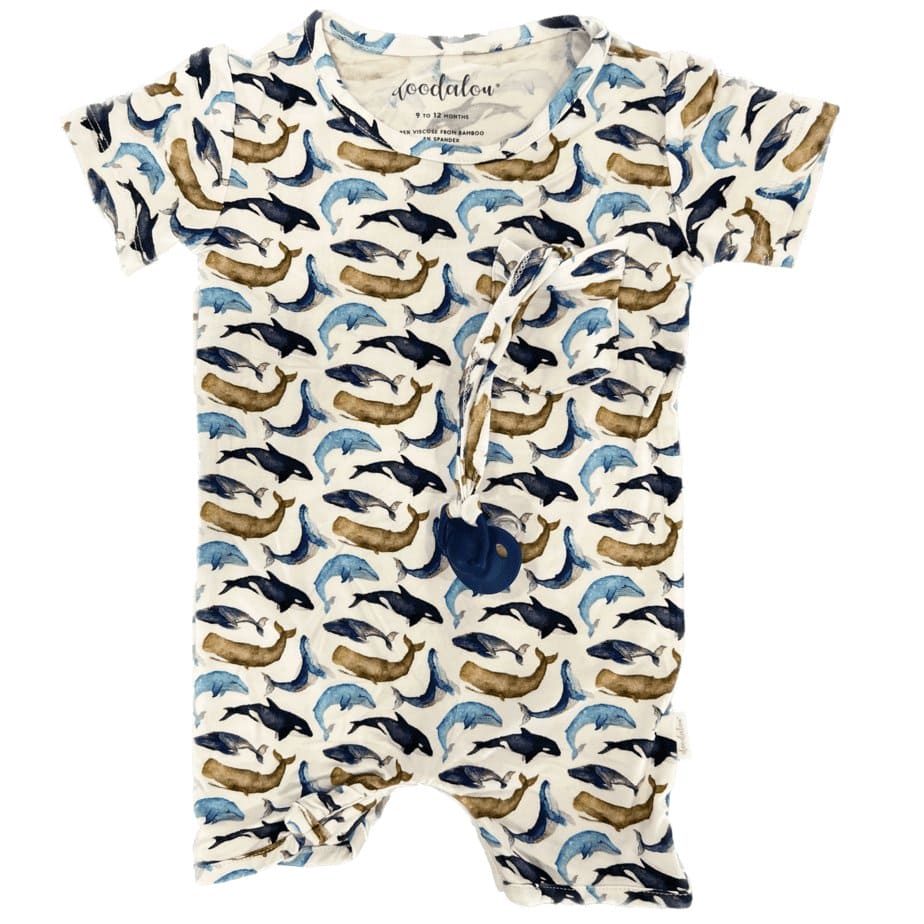 Fintastic - Doodalou Bamboo Baby Romper Short Sleeve with Shorts - 9 - The Little Big Store