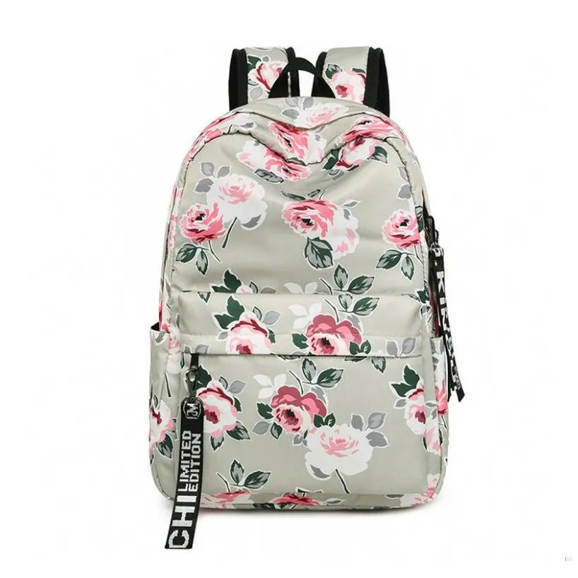 Floral Elegance: Chic Black Schoolbag for Girls! - The Little Big Store