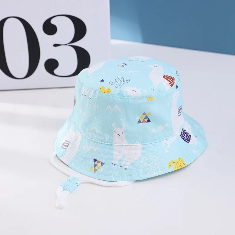 Floral Fun: Kids' Cotton Cartoon Bucket Cap - Summer Sun Protection with Style! - The Little Big Store