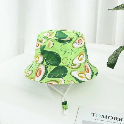 Floral Fun: Kids' Cotton Cartoon Bucket Cap - Summer Sun Protection with Style! - The Little Big Store