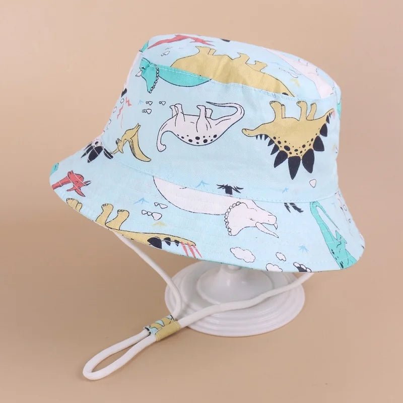 Floral Fun: Kids' Cotton Cartoon Bucket Cap - Summer Sun Protection with Style! - The Little Big Store