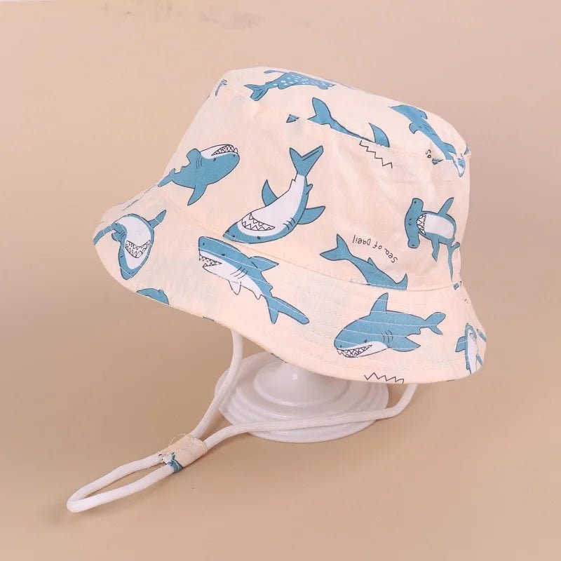 Floral Fun: Kids' Cotton Cartoon Bucket Cap - Summer Sun Protection with Style! - The Little Big Store