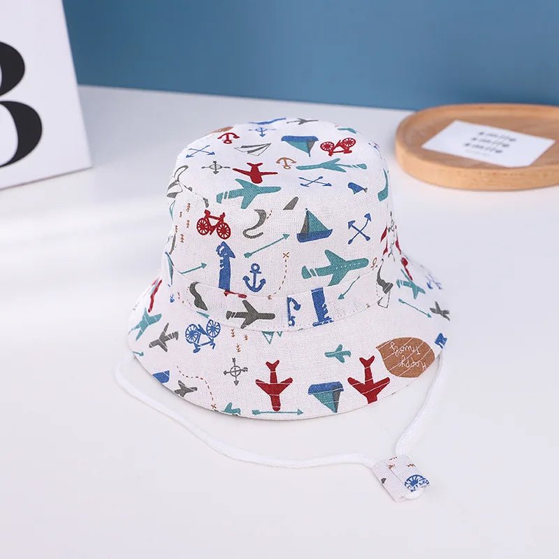 Floral Fun: Kids' Cotton Cartoon Bucket Cap - Summer Sun Protection with Style! - The Little Big Store