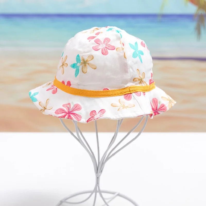 Floral Fun: Kids' Cotton Cartoon Bucket Cap - Summer Sun Protection with Style! - The Little Big Store