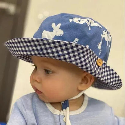 Floral Fun: Kids' Cotton Cartoon Bucket Cap - Summer Sun Protection with Style! - The Little Big Store