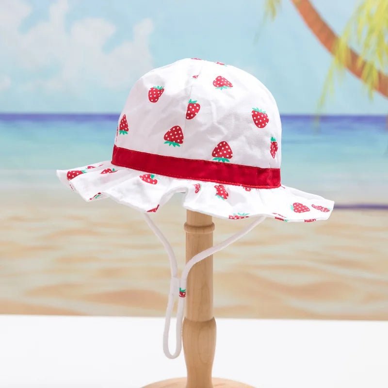 Floral Fun: Kids' Cotton Cartoon Bucket Cap - Summer Sun Protection with Style! - The Little Big Store