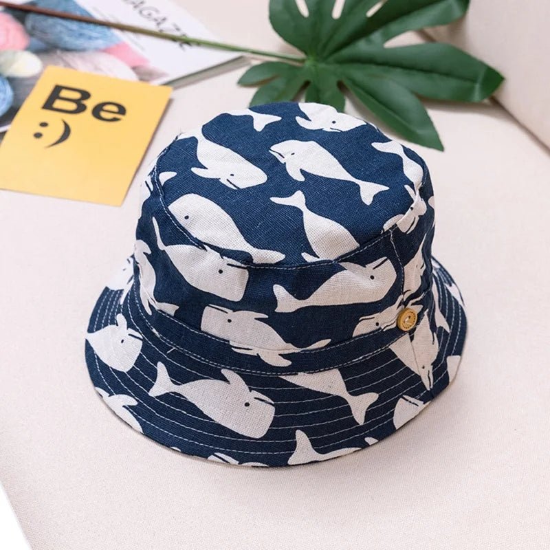 Floral Fun: Kids' Cotton Cartoon Bucket Cap - Summer Sun Protection with Style! - The Little Big Store