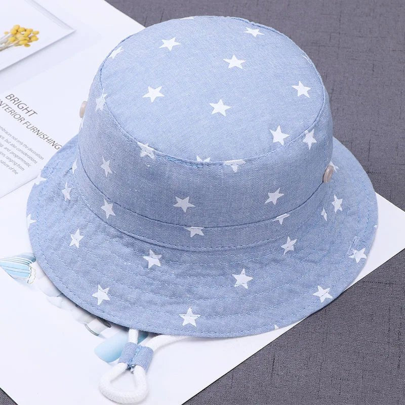 Floral Fun: Kids' Cotton Cartoon Bucket Cap - Summer Sun Protection with Style! - The Little Big Store