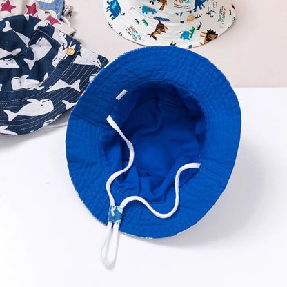 Floral Fun: Kids' Cotton Cartoon Bucket Cap - Summer Sun Protection with Style! - The Little Big Store