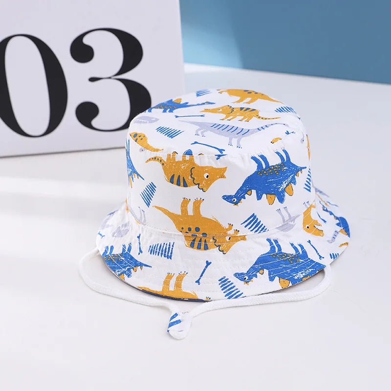 Floral Fun: Kids' Cotton Cartoon Bucket Cap - Summer Sun Protection with Style! - The Little Big Store