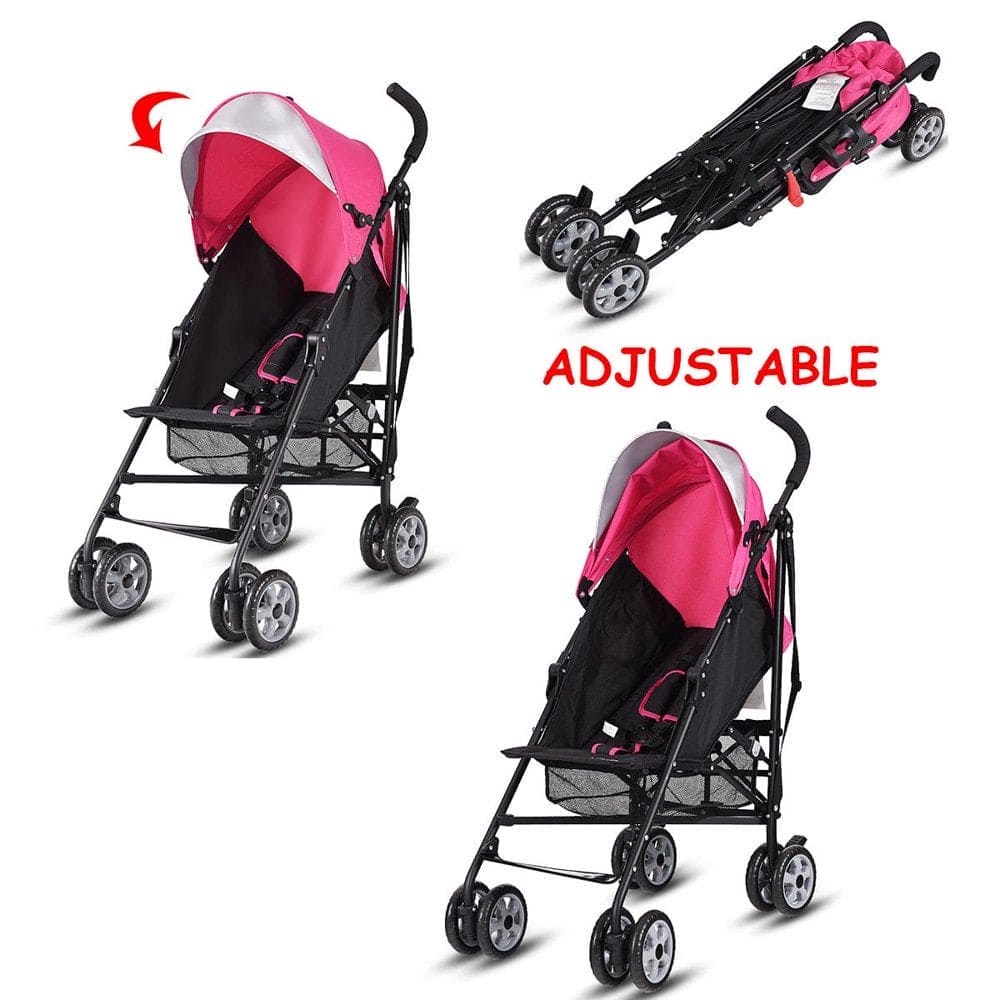 Folding Lightweight Baby Toddler Umbrella Travel Stroller W/ Storage Basket - The Little Big Store