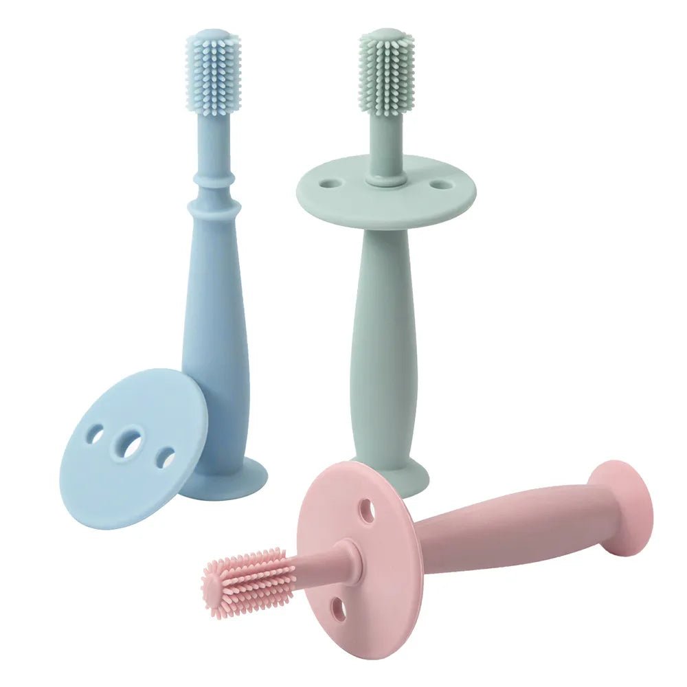 GentleGiggle: Baby's Soft Silicone Toothbrush Delight - The Little Big Store