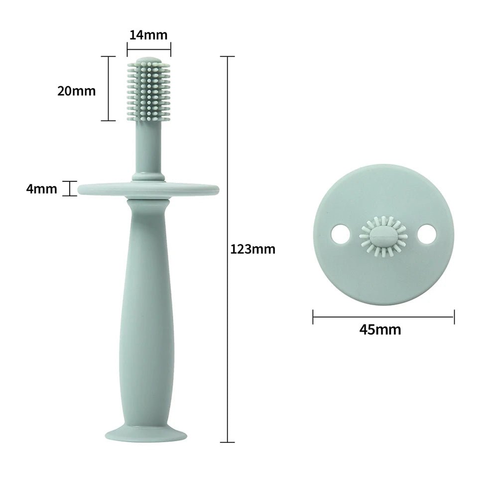 GentleGiggle: Baby's Soft Silicone Toothbrush Delight - The Little Big Store