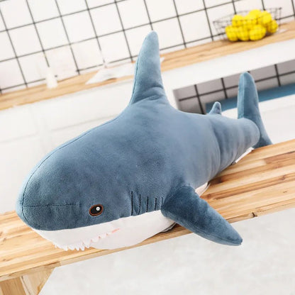 Giant Shark Hug: 140cm of Cuteness! 🦈🎁 Perfect Reading Pillow & Birthday Gift for Kids! - The Little Big Store