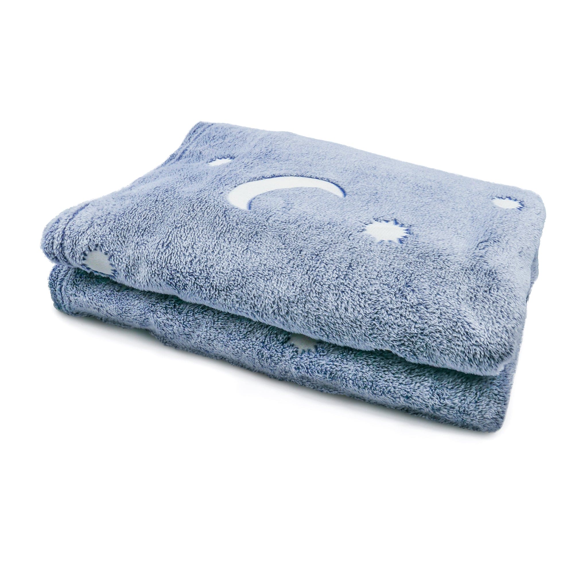 Glow in the dark Blanket, Moon Stars & Cat Neck Pillow-Gray - The Little Big Store