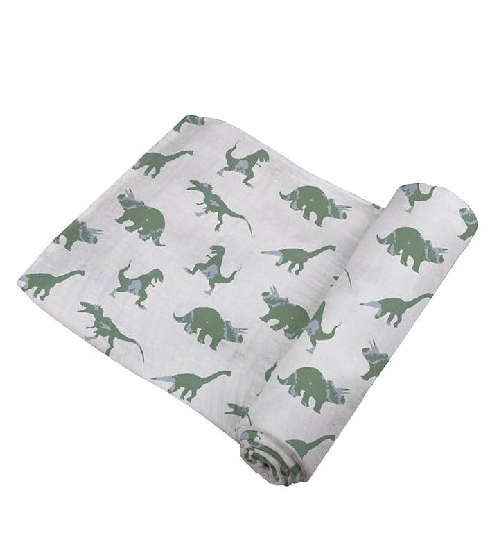 Granite Green Dinosaurs Cotton Swaddle - The Little Big Store