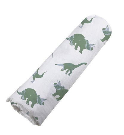 Granite Green Dinosaurs Cotton Swaddle - The Little Big Store