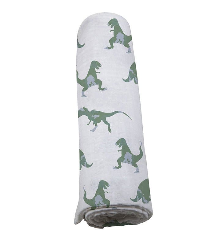 Granite Green Dinosaurs Cotton Swaddle - The Little Big Store