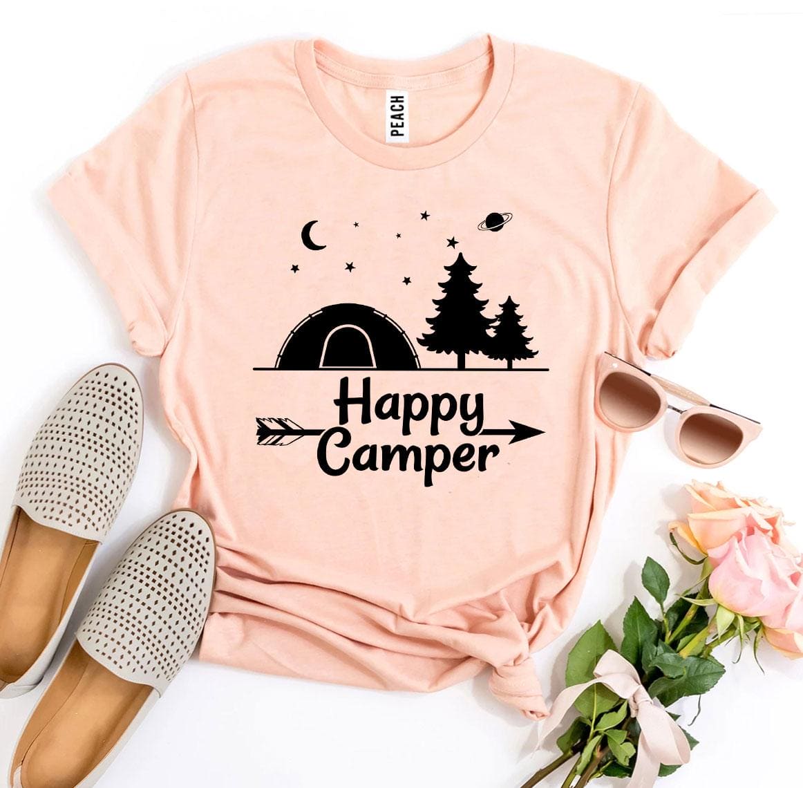 Happy Camper T-shirt - The Little Big Store