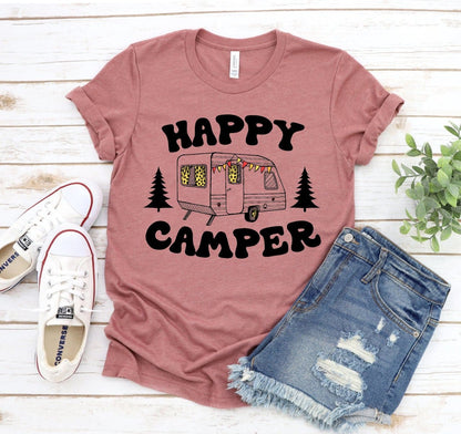 Happy Camper T-shirt - The Little Big Store