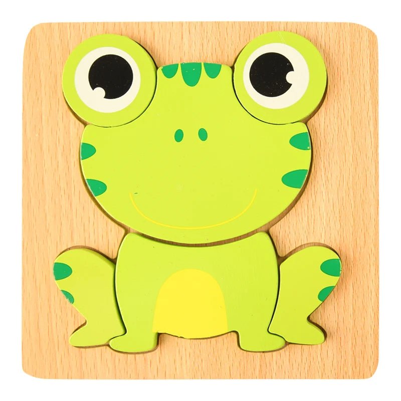 High Quality 3D Wooden Puzzle Baby Cartoon Animal Traffic Jigsaw Early Learning Cognition Game Puzzle Toys for Children - The Little Big Store