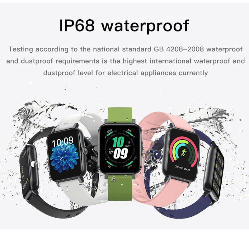 High Quality Waterproof Full Touch Screen Sport Bluetooth SmartWatch - The Little Big Store