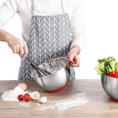 HOT-Mixing Bowls,Stainless Steel Non Slip Mixing Bowls,with Airtight Lids and Grater,Measurement Marks,for Salad Mixer,Etc - The Little Big Store