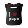 I Love Papa Cute baby Bibs Funny Infant Snap On - The Little Big Store