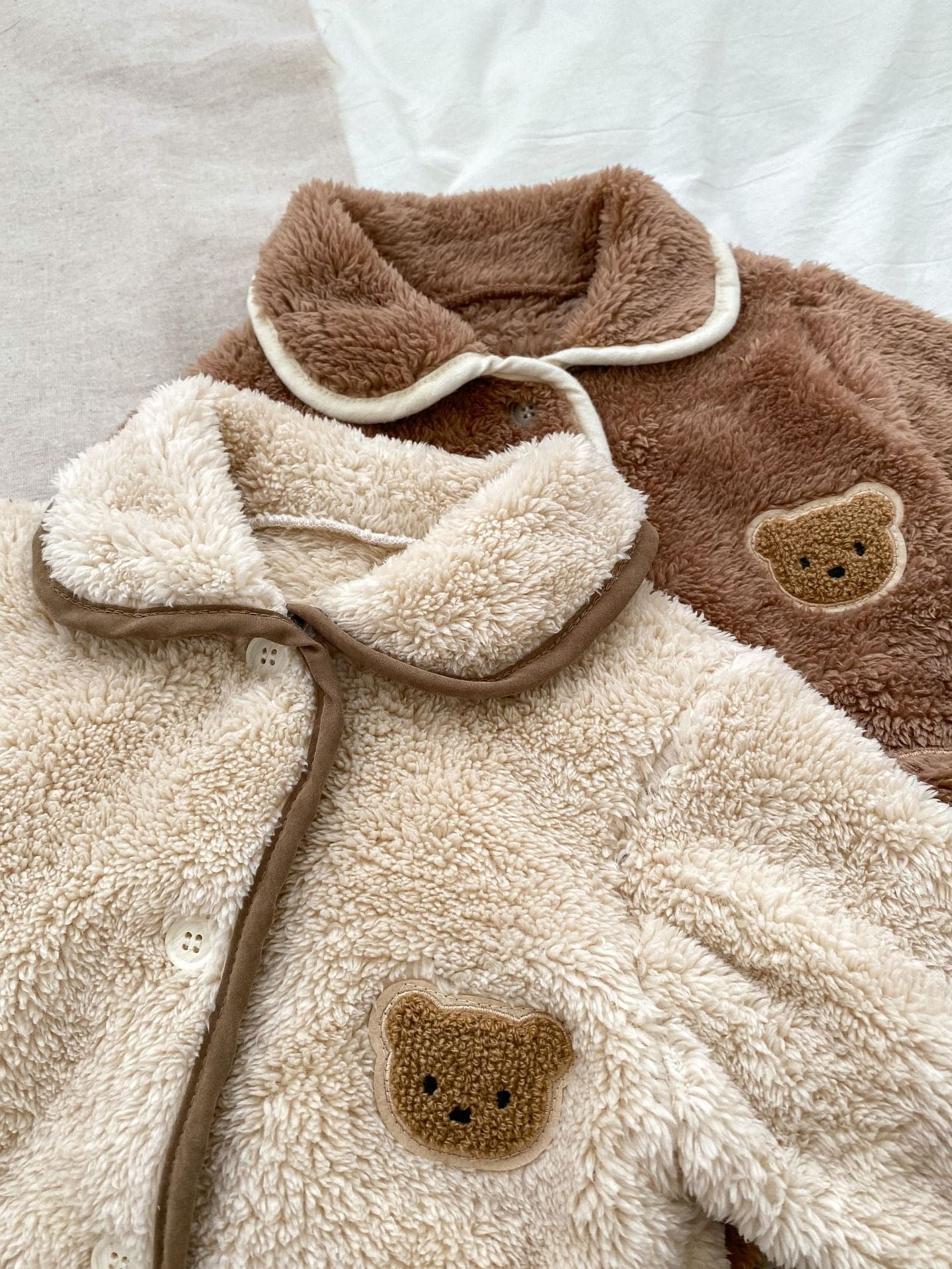 Infant Baby Lovely Little Bear Warmful Pajamas Romper In Winter - The Little Big Store