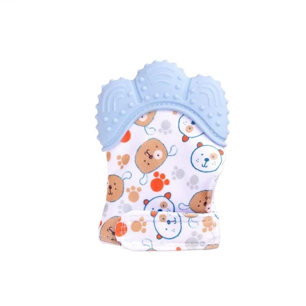 Keep Teething Troubles at Bay with our Heart & Star Print Silicone Teether Mitten! 🌟👶🦷 - The Little Big Store