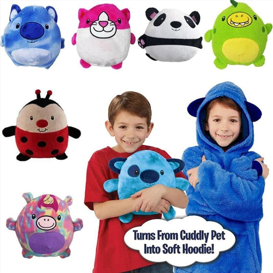 Kids Pets Blanket Hoodie Soft Plush - The Little Big Store