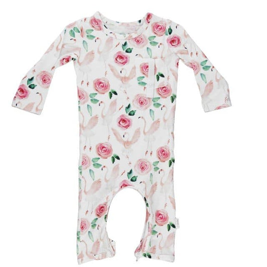 Let's Flamingo - Doodalou Bamboo Baby Romper - 0 - 3 Months - The Little Big Store