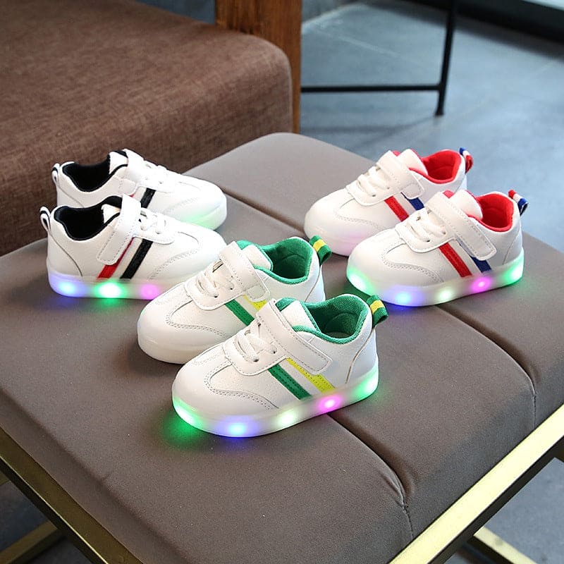 Light Up Your Style: Kimmy White LED Sneakers! - The Little Big Store