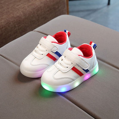 Light Up Your Style: Kimmy White LED Sneakers! - The Little Big Store