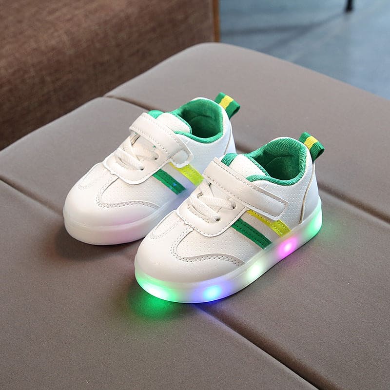 Light Up Your Style: Kimmy White LED Sneakers! - The Little Big Store