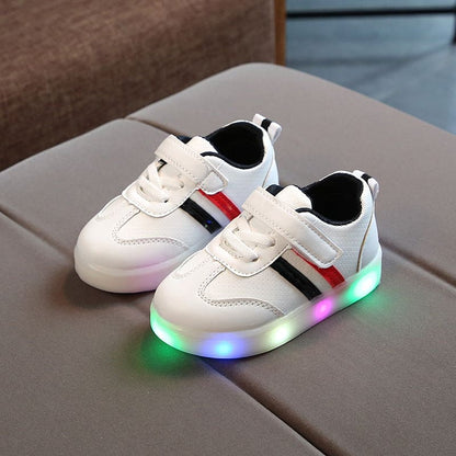 Light Up Your Style: Kimmy White LED Sneakers! - The Little Big Store