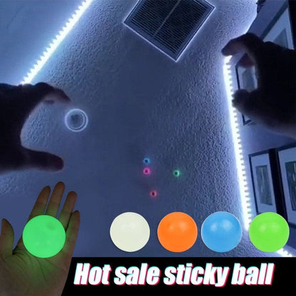 Luminous Orbit: Glowing Wall Ball Fidget Toy - The Little Big Store