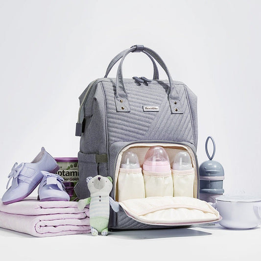 Modern Quilted Diaper Bag Backpack - The Little Big Store