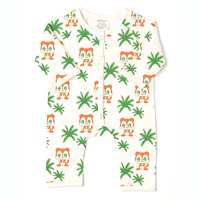 Monkey & Trees - Long Romper - 100% Organic - The Little Big Store