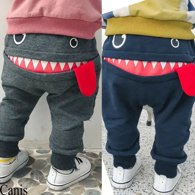 Monster Chic: 2024 Toddler Baby Boy Cartoon Harem Pants - Baggy Jogger Trousers for Trendy Tots 0-4Y! 🦠👶👖 - The Little Big Store