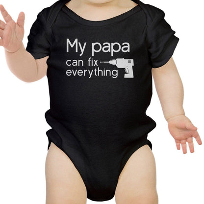 My Papa Fix Black Cute Baby Onesie Unique Fathers - The Little Big Store